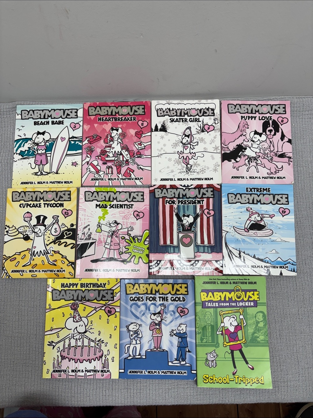 Lot 11 Babymouse Book Jen Matthew Holm 3 5 7 8 13 14 16 17 18 20 +1 Tales Locker